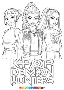 Kolorowanki KPop Demon Hunters Kolorowanki KPop Demon Hunters