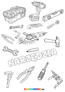 Narzędzia kolorowanki do druku