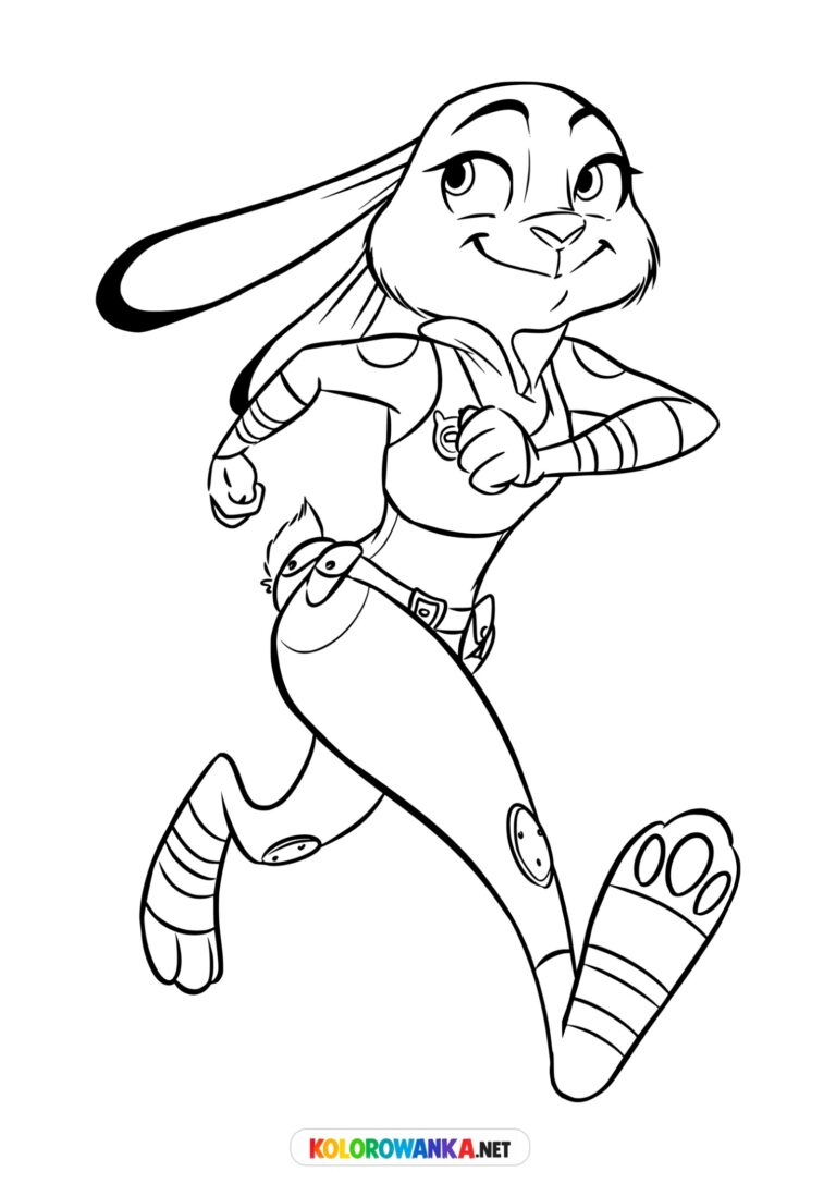 Kolorowanka Judy z bajki Zwierzogród