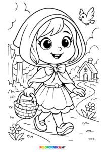 Kolorowanki z Czerwonym Kapturkiem do druku